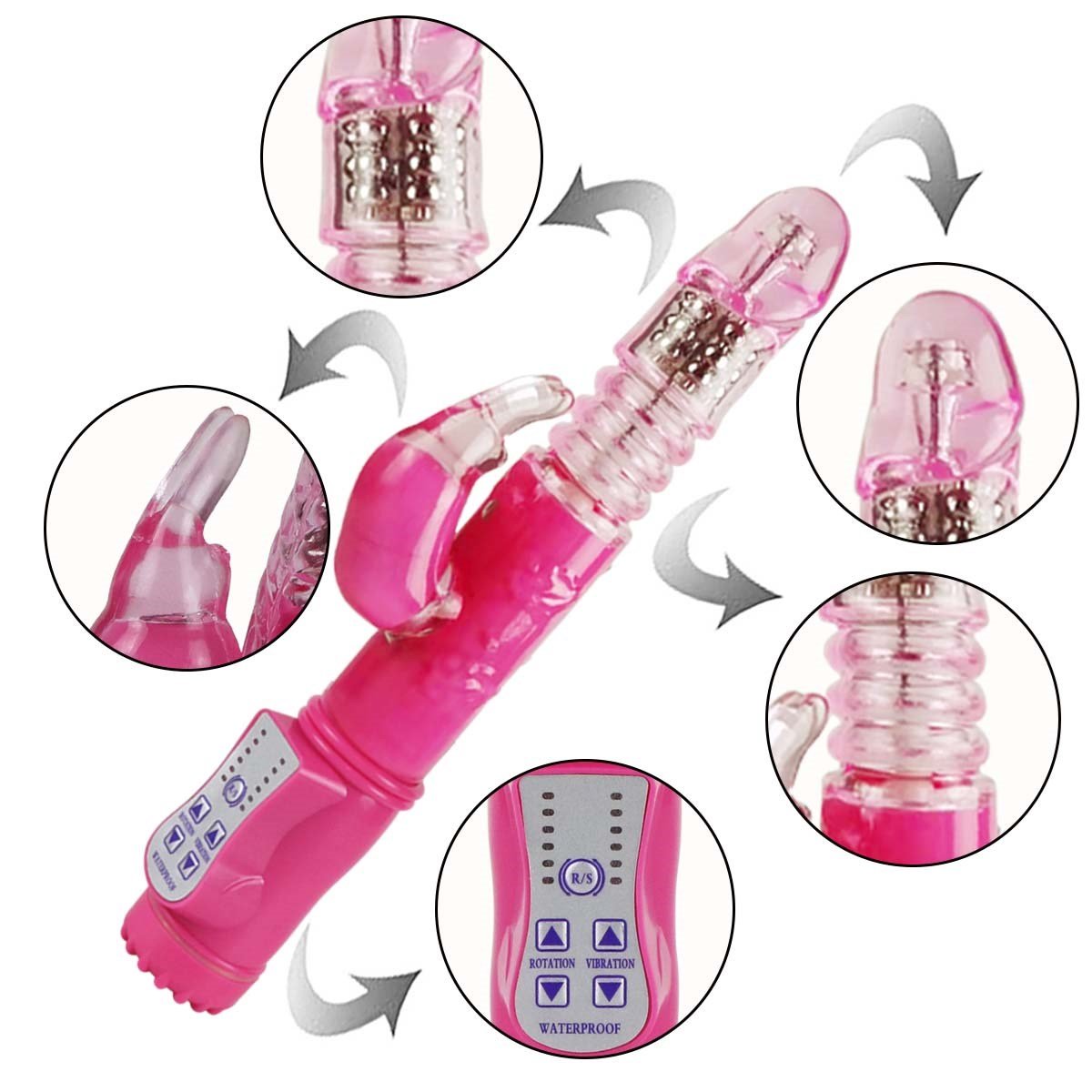 Pink Thrusting Rabbit Vibrator