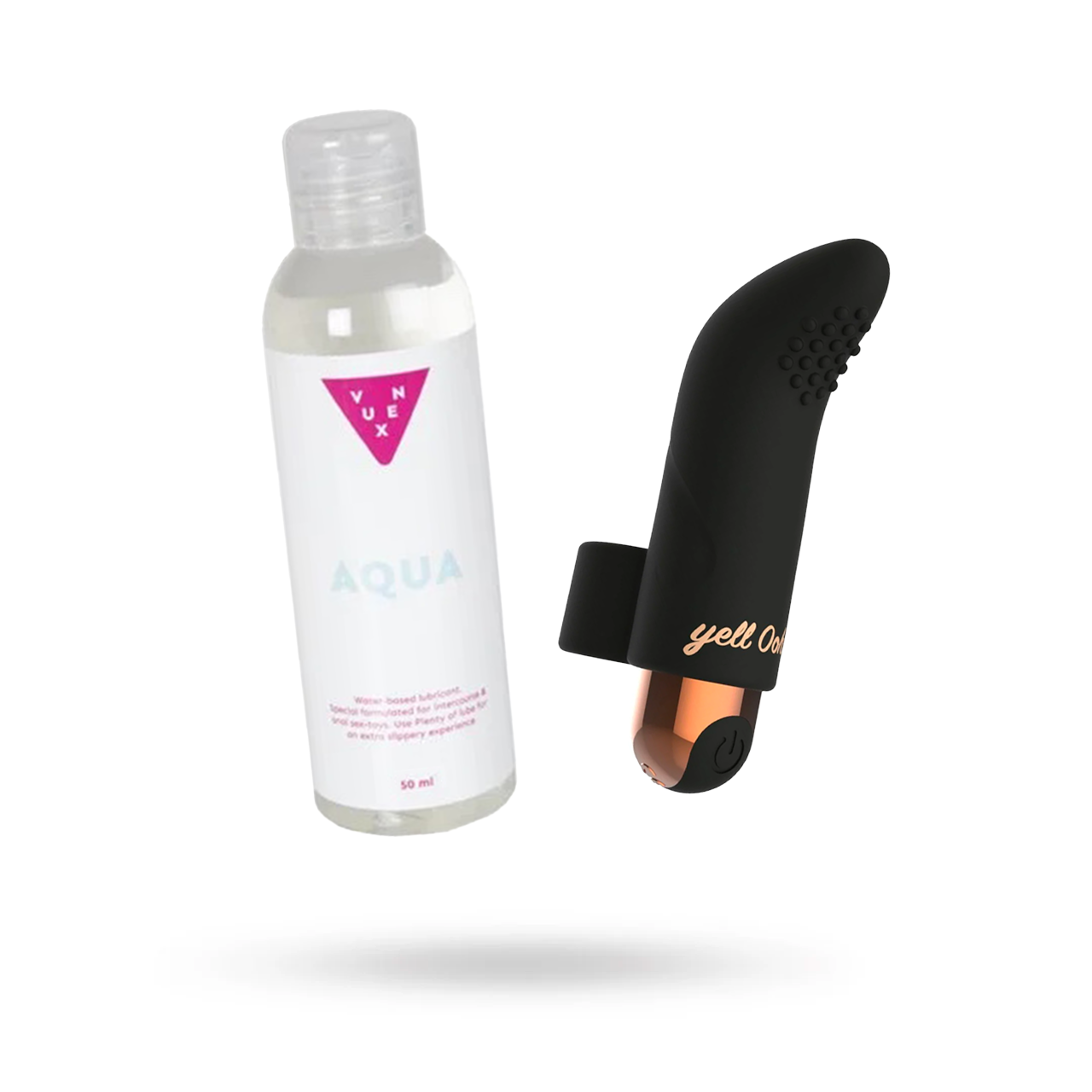 Kit Med Yellooh The Perfect Finger Vibe & Vuxen Aqua Vattenbaserat Glidmedel 50 Ml