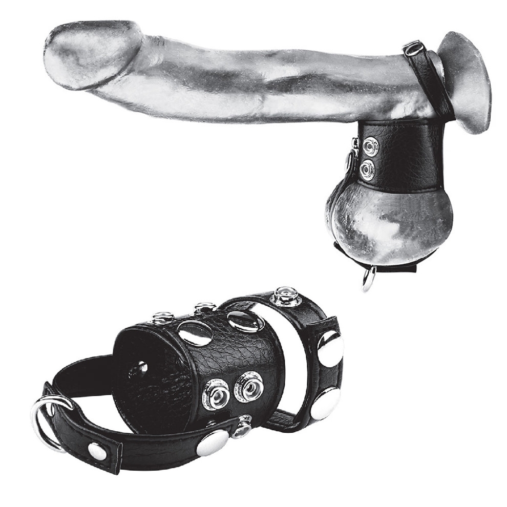 Cock Ring W/ 1.5" Ball Stretcher & Optional Weight Ring