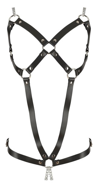 Läder Harness Med Kedjor S-l