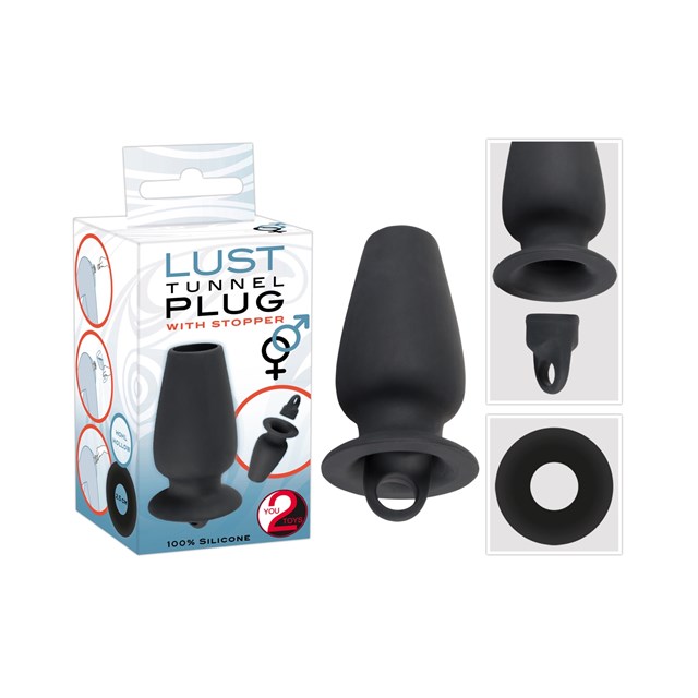 Lust Tunnel Plug - Ihålig Analplugg med Stopp