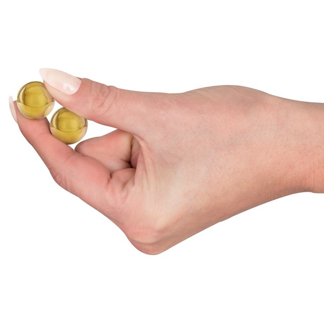 Ben-Wa Knipkulor Guld - 18mm