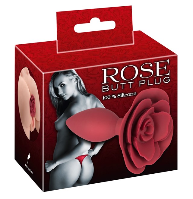 Rose Silicone Butt Plug - 10 CM