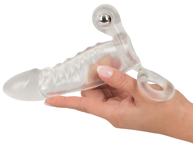 Crystal Clear Vibrerande Sleeve med Ring