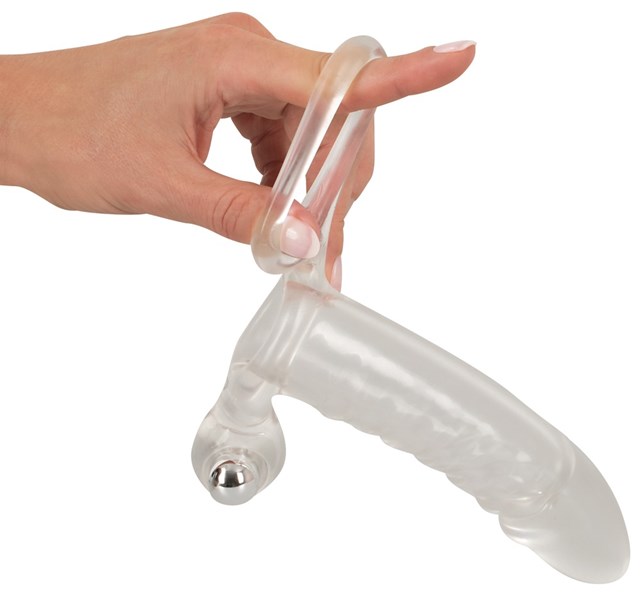 Crystal Clear Vibrerande Sleeve med Ring