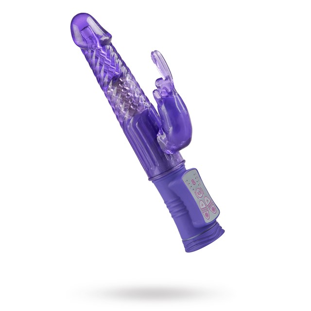 Happy Hugging Bunny Med Roterande Kulor - Purple