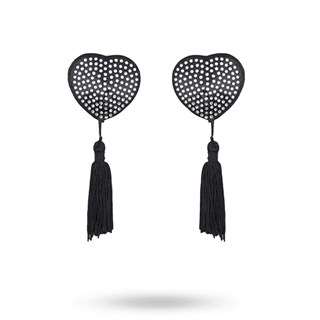 Toyz4lovers Heart Shine Nipples Tassels Black