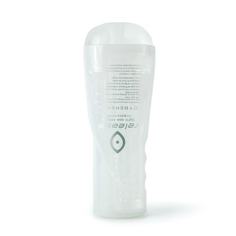 CyberSkin Release Vibrating Ass Stroker Clear