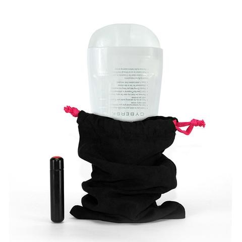 CyberSkin Release Vibrating Ass Stroker Clear