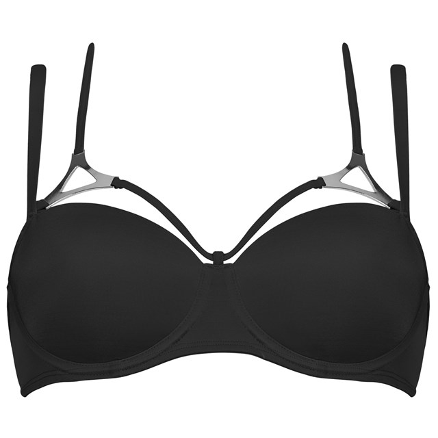 Triangle Balcony Bra - Black