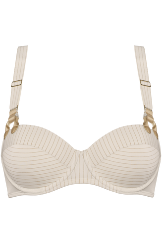 Gloria Pristine & Gold Plunge - Balconette-bh