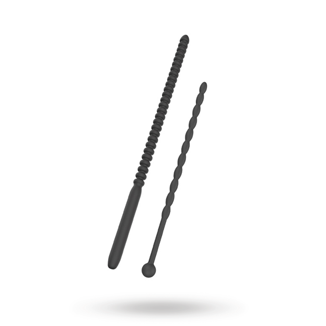 2-pcs Ribbed Penis Dilator Set