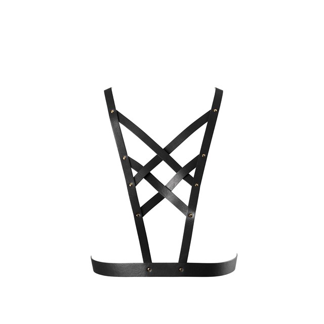 Maze Cross Cleavage Harness - Black