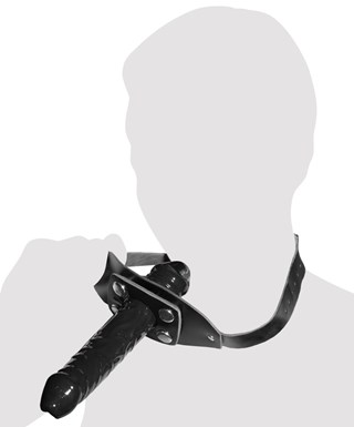 Zado Leather Head Dildo Gag Strap-on