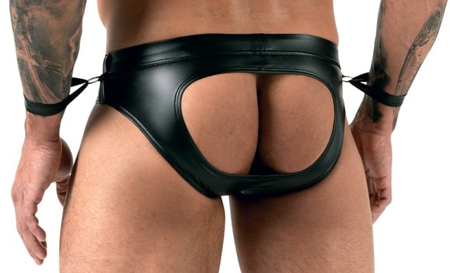 Men's Bondage Jock Briefs - Black