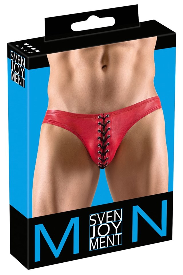 Svenjoyment Briefs - Kalsonger med snörning - Röd