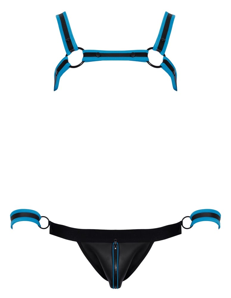 Chest Harness Jock and 2 handcuffs