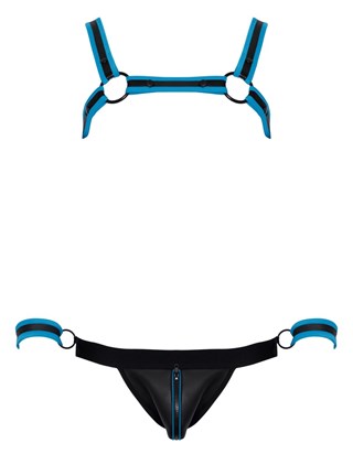 Chest Harness Jock And 2 Handcuffs