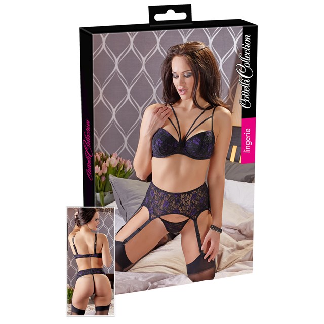 Bra, Suspender Belt & Panties