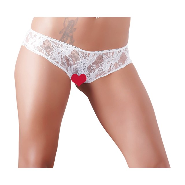 Crotchless Panties White