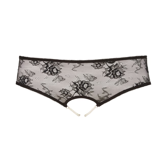 Plussize Crotchless Panties with Pearls