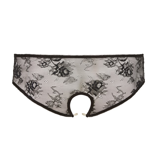 Plussize Crotchless Panties with Pearls