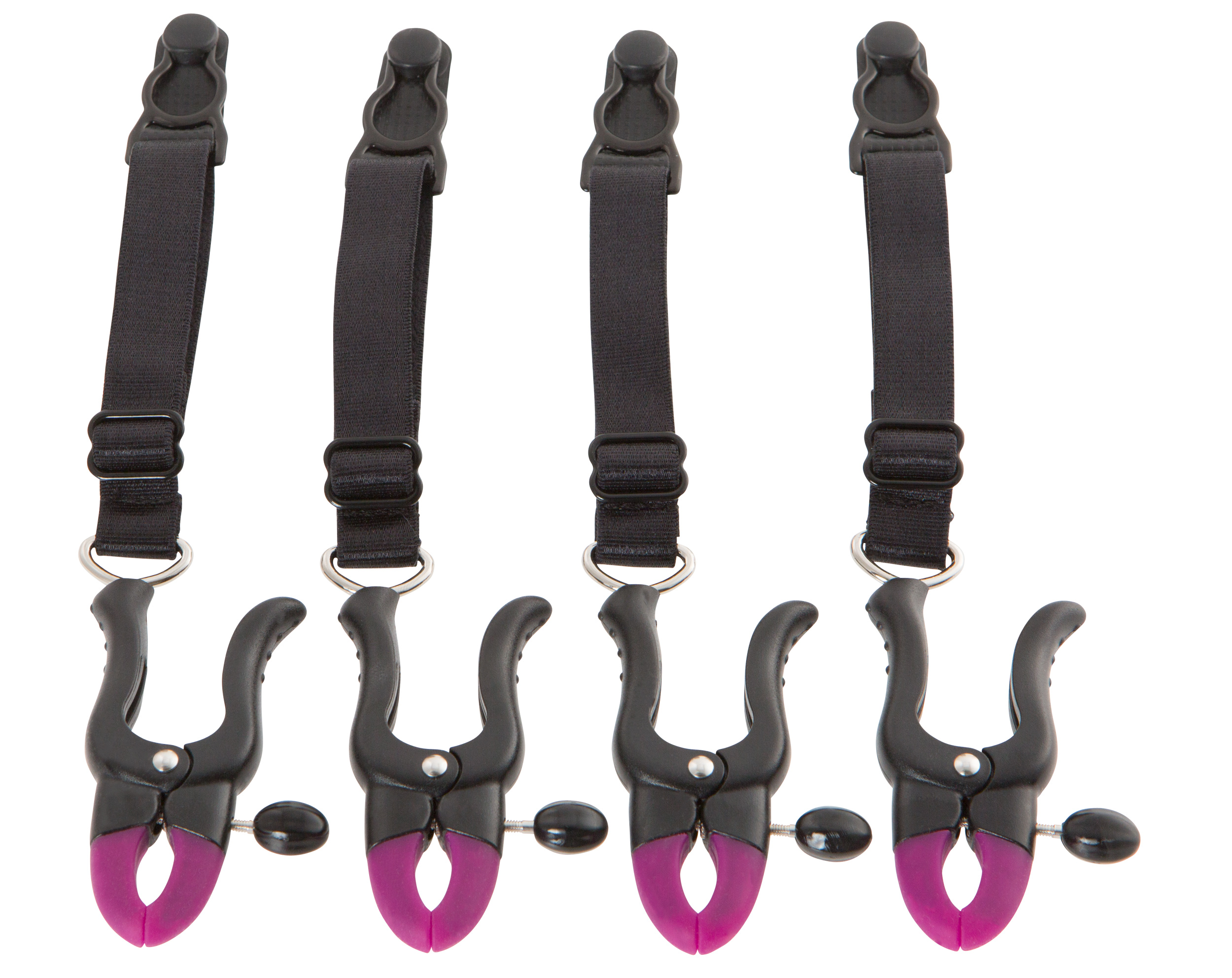 Suspender Straps with Clamps | SEXLEKSAKER - BONDAGE & FETISH - Klämmor för BDSM | Intimast