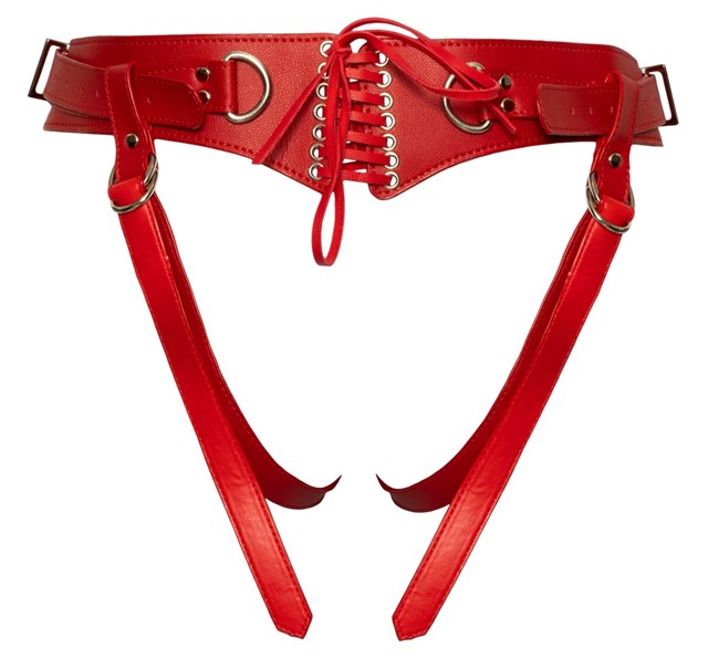 Strap on-bälte storlek S-L - Röd