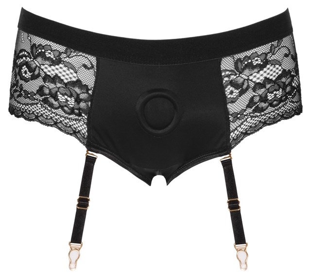 Svart Strap-on panty