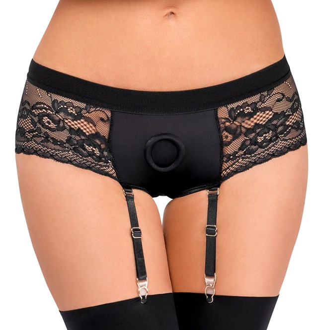 Svart Strap-on panty