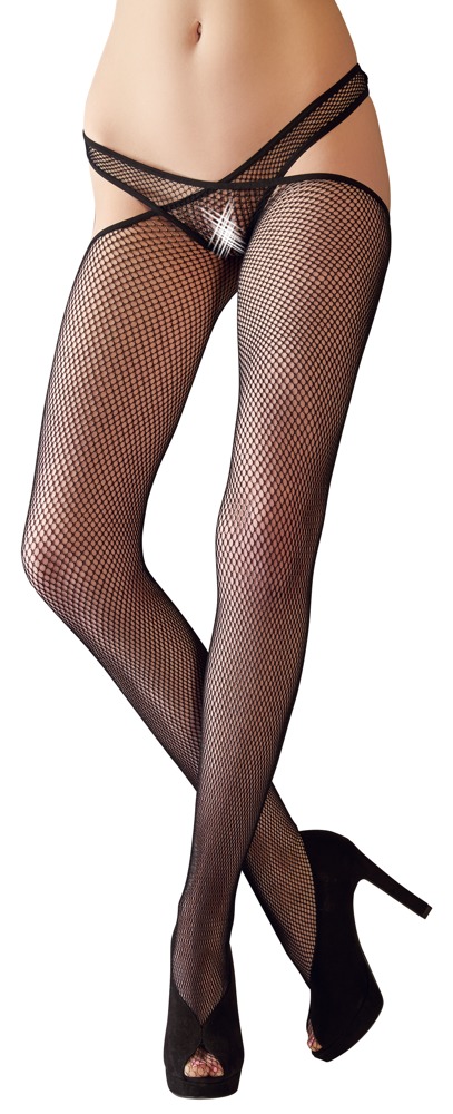 Fishnet Stockings with Waist Strap