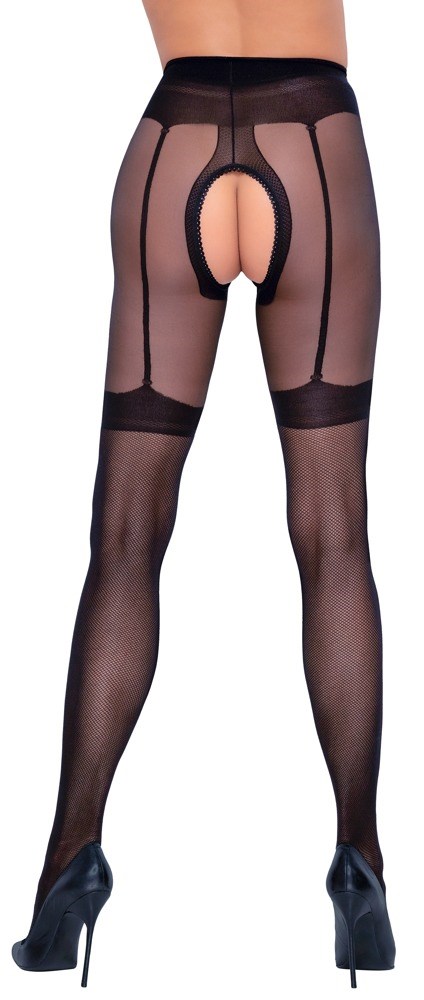 Crotchless Tights - Black