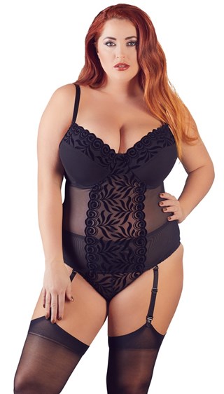 Plussize Basque With Suspenders