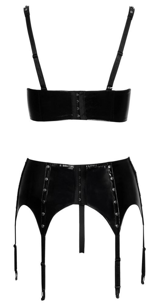 Vinyl 3-piece bra set