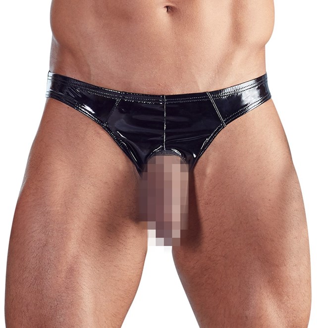 Men's Peek-A-Boo Vinyl Briefs