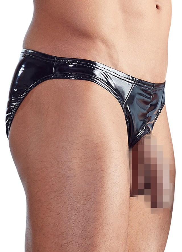 Men's Peek-A-Boo Vinyl Briefs
