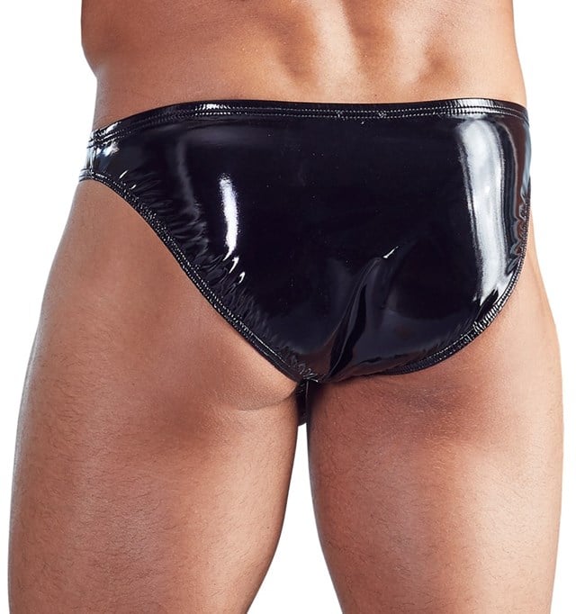 Men's Peek-A-Boo Vinyl Briefs