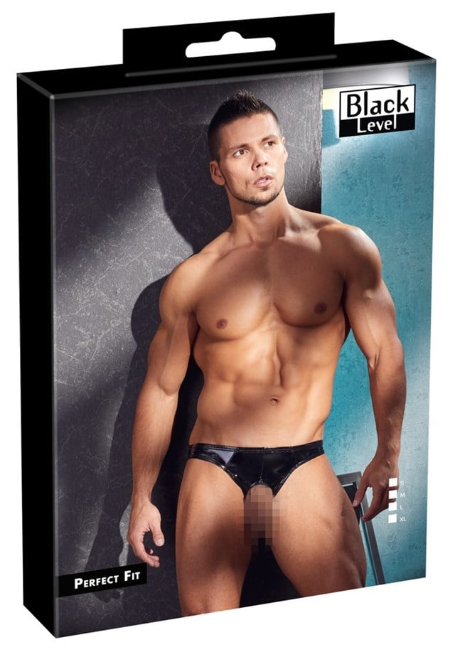 Men's Peek-A-Boo Vinyl Briefs
