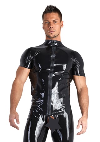 Latex T-shirt Med Dragkedja