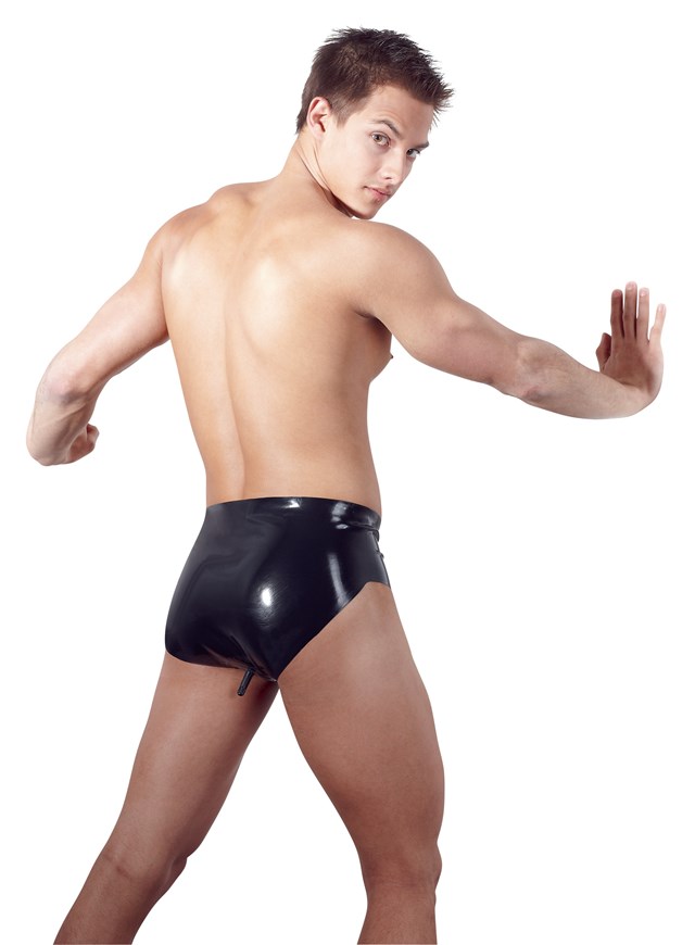 Latex Briefs med Anal Plugg