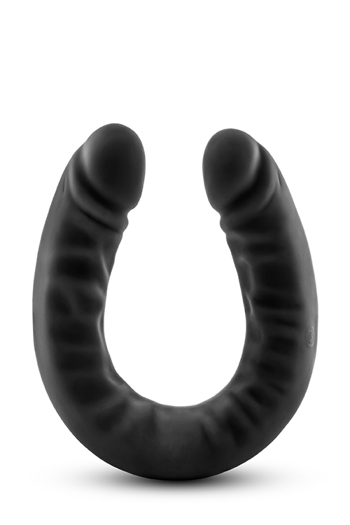 Rusé Silicone Sort Dobbelt Dildo - 46 cm