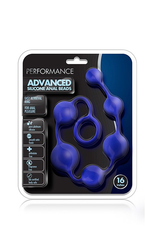 Performance Blue Silicone - Analpärlor