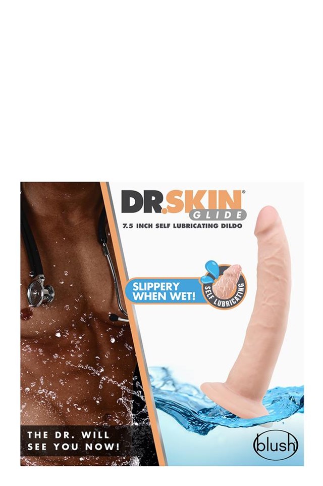 DR SKIN 19CM SELF-LUBRICATING DILDO