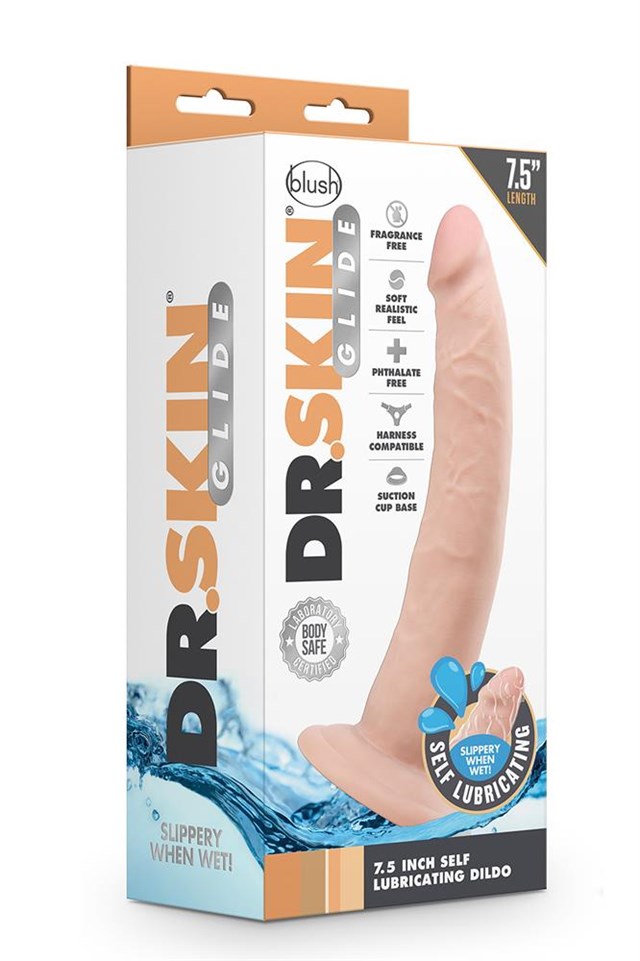 DR SKIN 19CM SELF-LUBRICATING DILDO