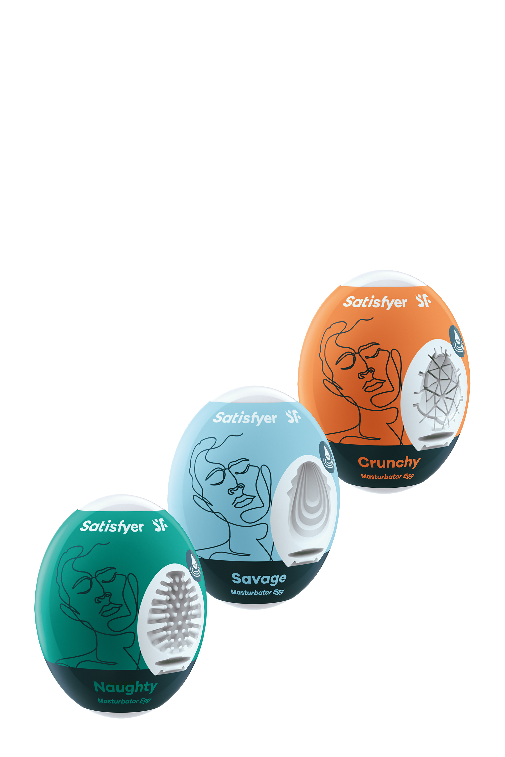 ONANIÄGG NAUGHTY CRUNCHY SAVAGE 3-PACK | SEXLEKSAKER - MEST FÖR HONOM - Lösvaginor / Masturbator | Intimast