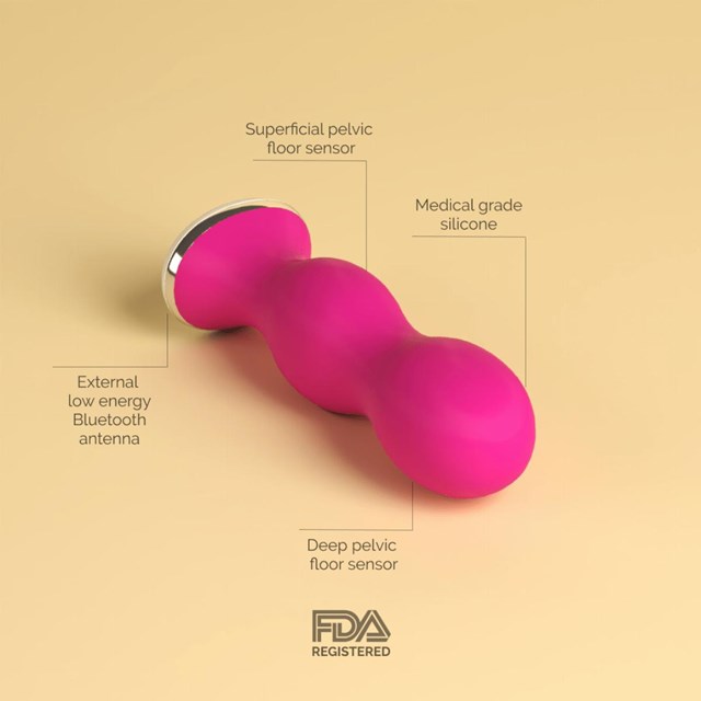 Perifit - App Controlled Pelvic Floor Trainer - Pink, Handla diskret