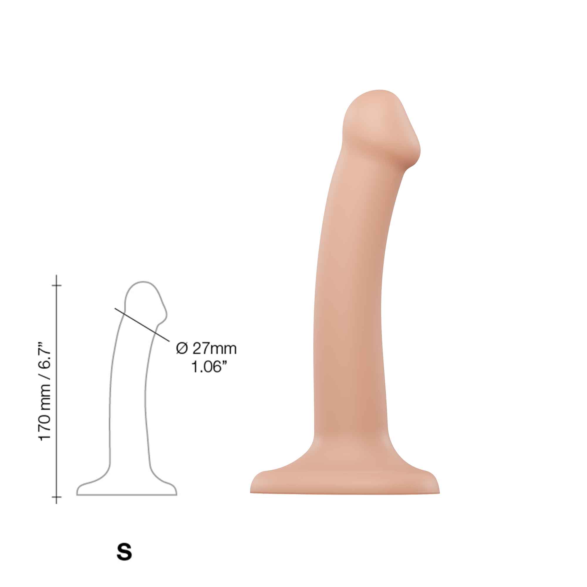 Böjbar Dildo Dual Density Small - 17 cm