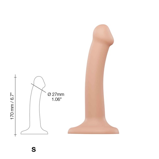 Böjbar Dildo Dual Density Small - 17 cm