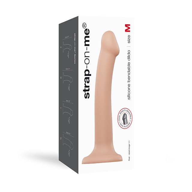 Böjbar Dildo Dual Density Medium - 18 cm