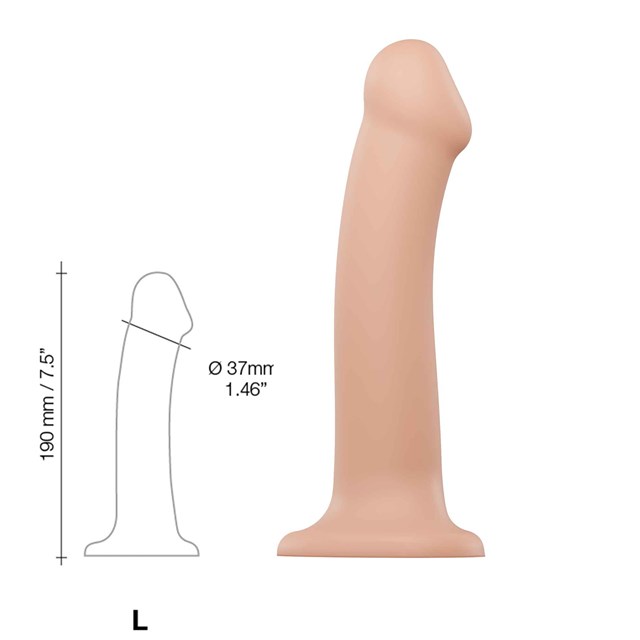 Böjbar Dildo Dual Density Large - 19 cm